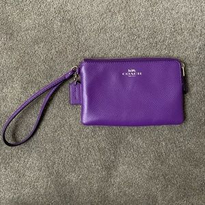 Purple coach wristlet